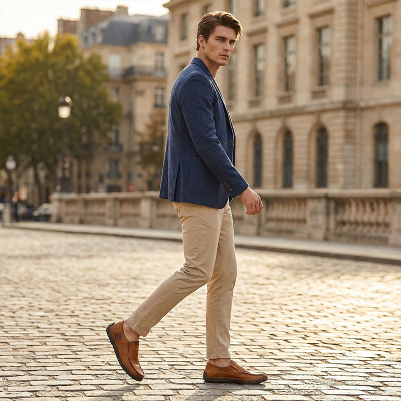 π 60% OFF! π Classic Menβs Slip-On Leather Shoes β Premium Calfskin, All-Day Comfort & Effortless Style