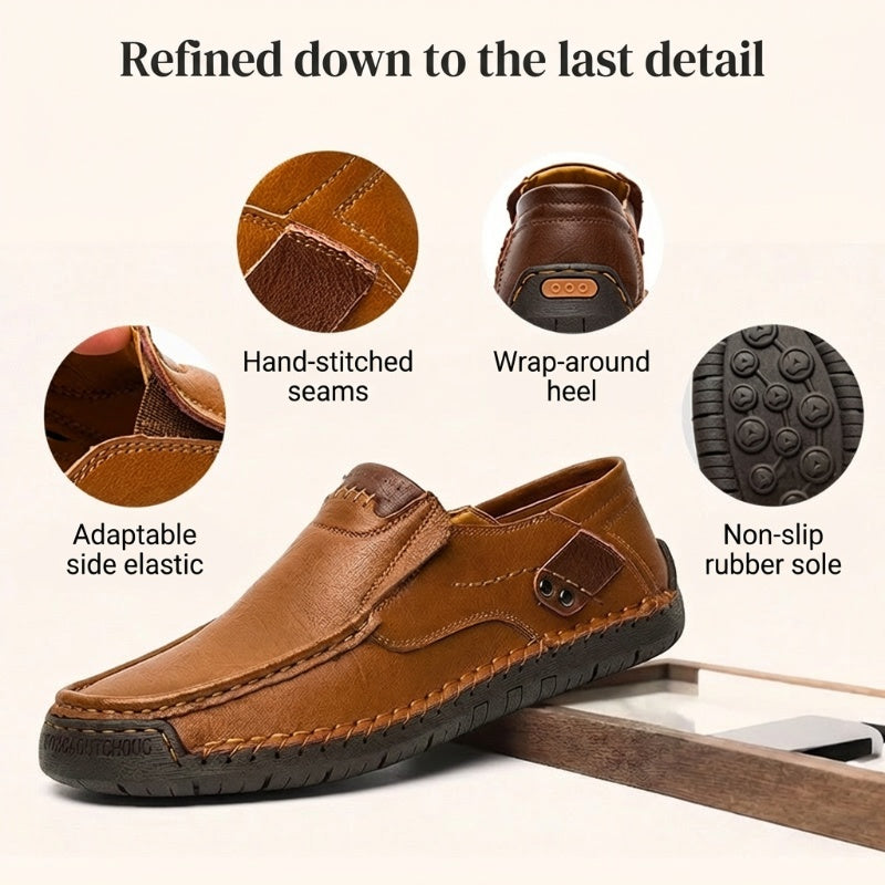 π 60% OFF! π Classic Menβs Slip-On Leather Shoes β Premium Calfskin, All-Day Comfort & Effortless Style