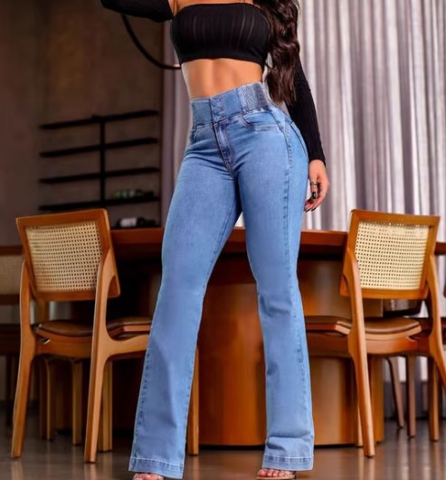 ๐ 60% OFF NOW! ๐ Womenโs Stretch Flare Jeans โ High Waist, Body-Hugging Fit & Retro Style โจ