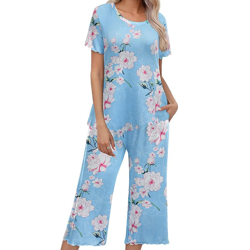 🎁Hot Sale 50% OFF⏳Women's Printed Top & Pants Sleepwear Set