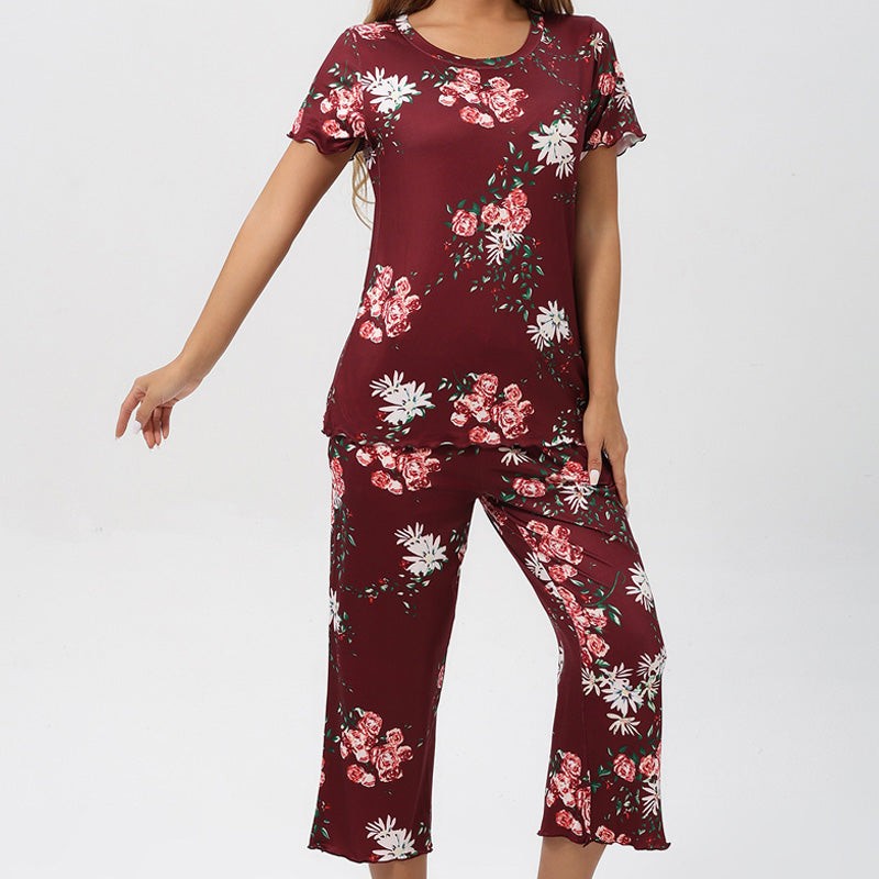 🎁Hot Sale 50% OFF⏳Women's Printed Top & Pants Sleepwear Set