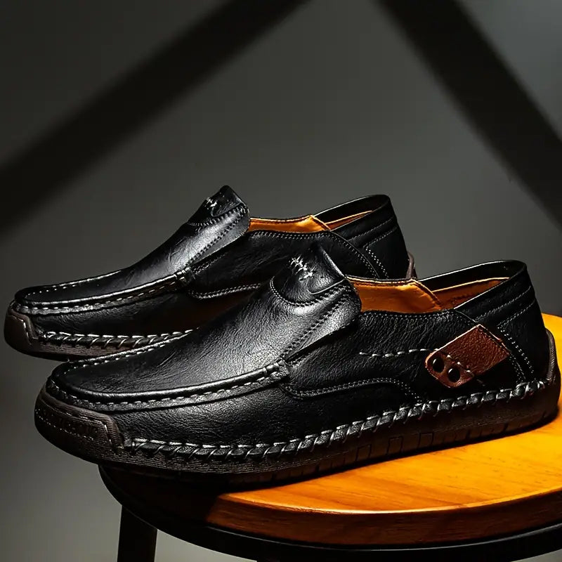 π 60% OFF! π Classic Menβs Slip-On Leather Shoes β Premium Calfskin, All-Day Comfort & Effortless Style