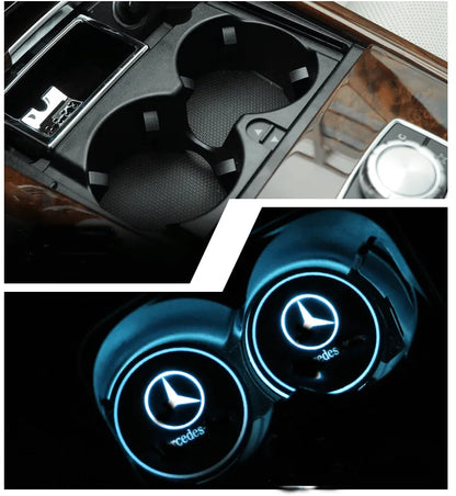 Hot Sale 🎁50% OFF 🎁7 Colors Led Car Logo Cup Lights up Holder(1 pair)