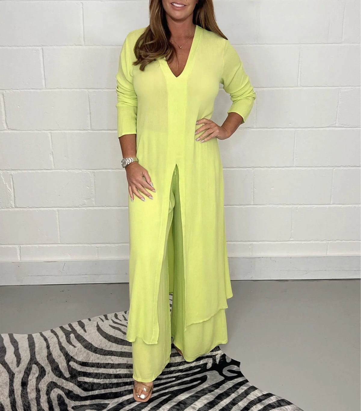 💃Spring Sale ⏳Two Piece Casual Long Top and Casual Trousers😍