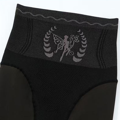 Women's Plush Lined High Waist Sheer Tights Tummy Control Tights